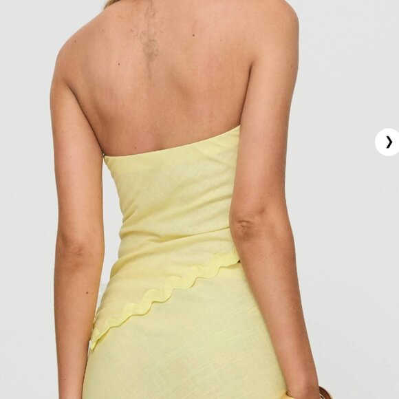 *NWT* Princess Polly Sunburst Strapless Top  - Yellow - Picture 2 of 5